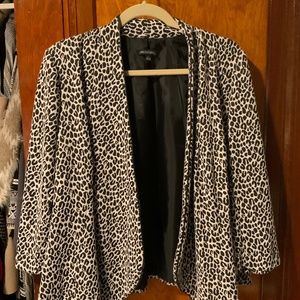 Animal print blazer